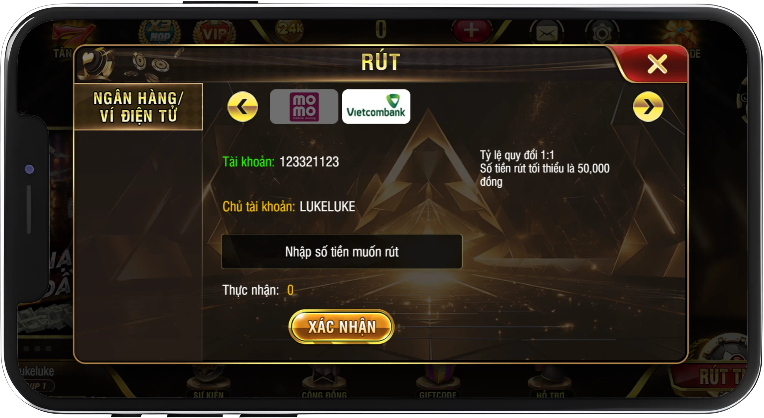Rút Tiền 24KClub