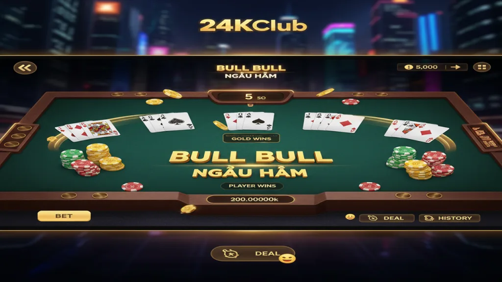 Hướng dẫn chơi Bull Bull (Ngầu Hầm) 24KClub