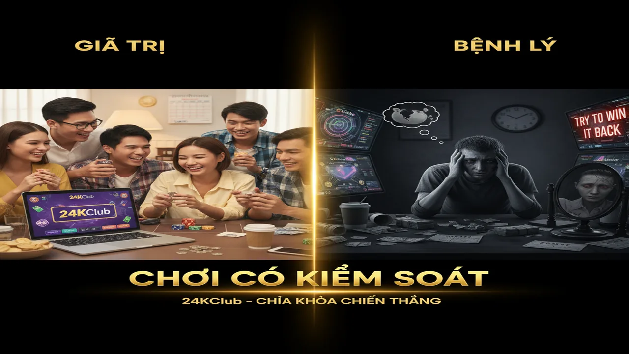Phân biệt cờ bạc giải trí và cờ bạc bệnh lý 24KClub