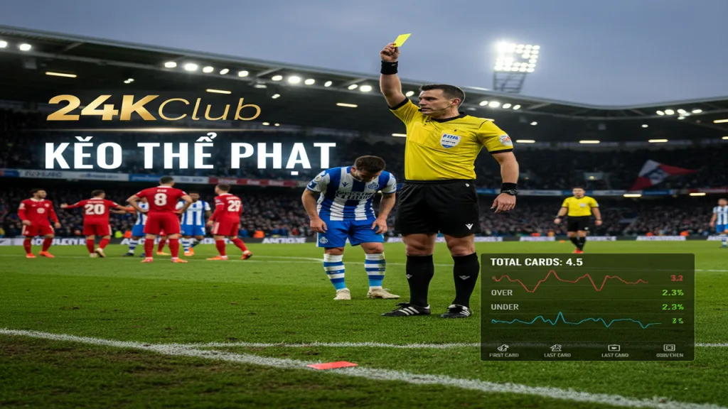Kèo thẻ phạt là gì? Kinh nghiệm bắt kèo thẻ phạt ít người biết 24KClub