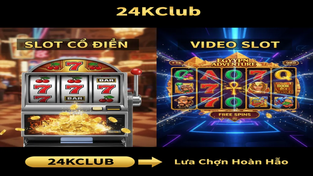Sự khác biệt giữa Slot cổ điển và Video Slot 24KClub