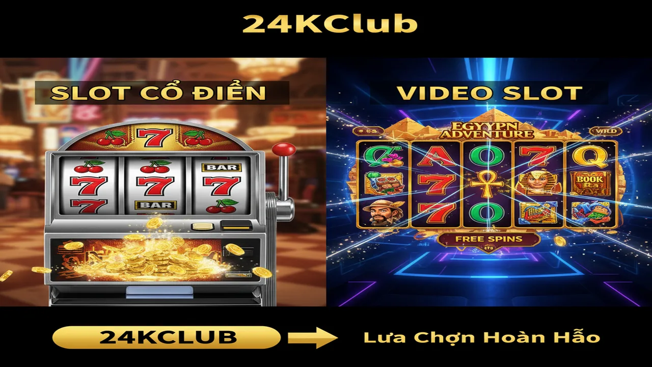 Sự khác biệt giữa Slot cổ điển và Video Slot 24KClub