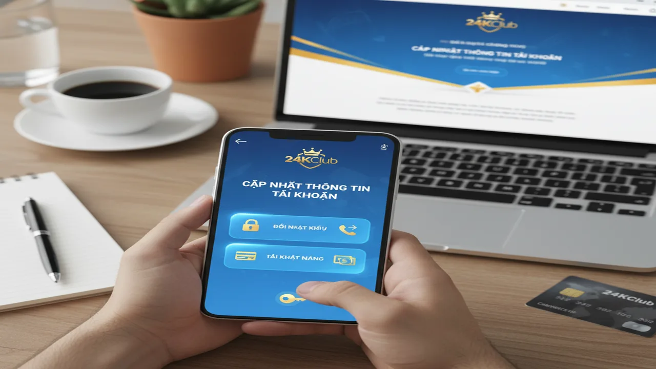 Cách thay đổi thông tin cá nhân và tài khoản 24KClub