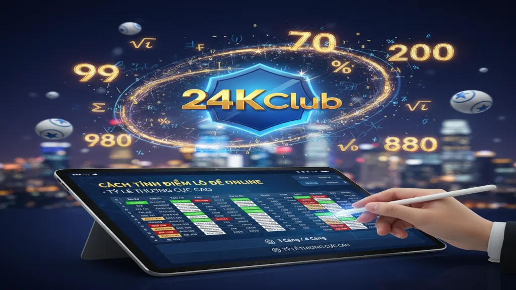 Cách tính điểm lô và tiền thưởng lô đề online 24KClub