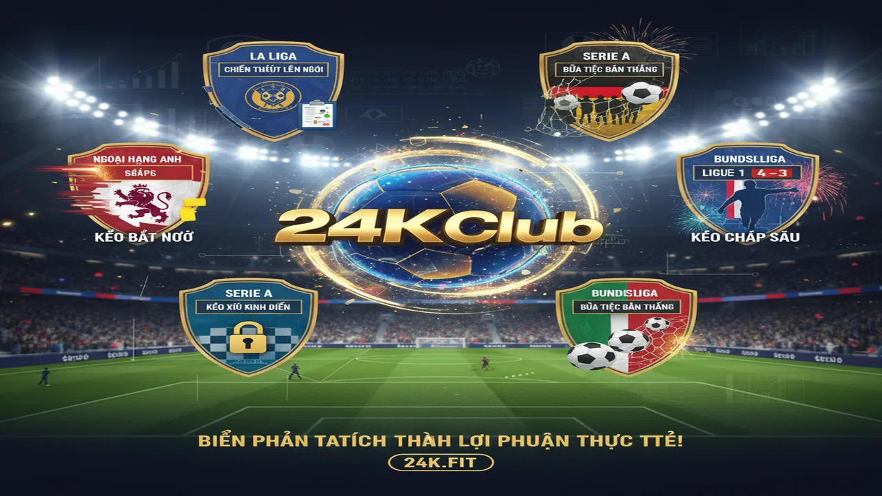 Top 5 giải đấu bóng đá hấp dẫn nhất để đặt cược 24KClub